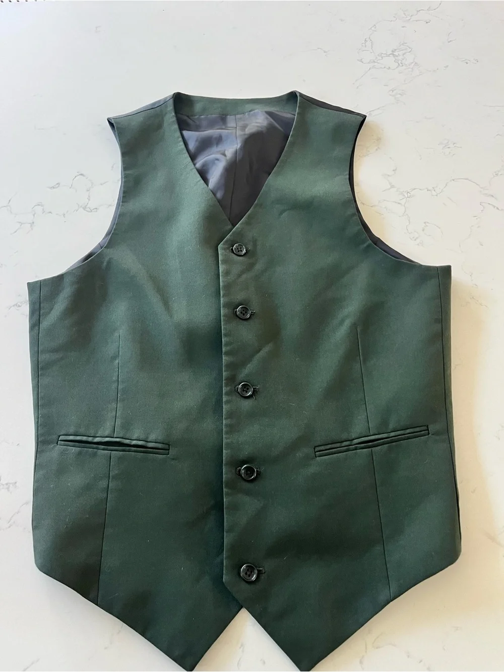 ASOS Dark Green Men's Formal Waistcoat Vest 38 Regular